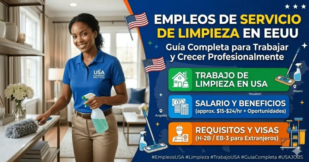 Empleos de Servicio de Limpieza en EEUU: Guía Completa para Trabajar y Crecer Profesionalmente